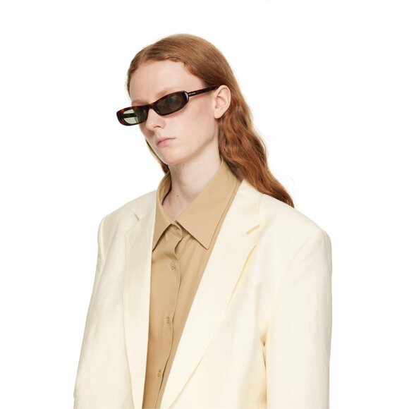 Saint Laurent SL 557 Shade Sunglasses in Medium Havana New Womens Sunnies - Picture 11 of 11